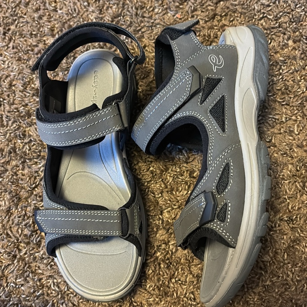Gray Kids Sandals